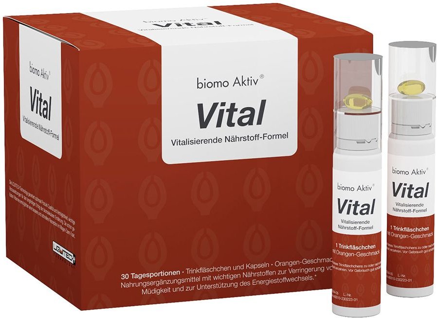 Biomo Aktiv Vital Trinkflaschen 30-Tagesportionen 30 St Kombipackung