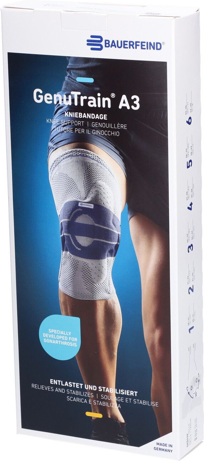 Genutrain A3 Aktivbandage Gr5 links titan 1 St Bandage(s)