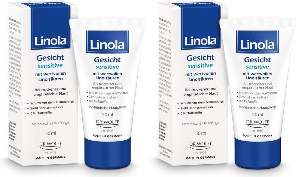 Linola Gesicht sensitive Creme 2x 2x50 ml
