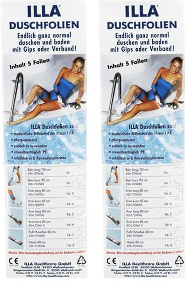 Dusch Folien ARM Lang 80Cm x2 2x5 St Folie