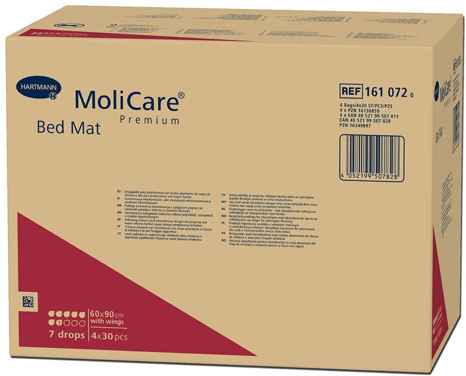 Molicare Premium Bed Mat 7 Tropfen 60x90 cm 4x30 St Unterlagen