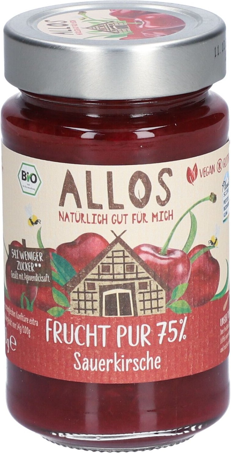 Allos Bio Frucht Pur 75 %, Sauerkirsche 250 g Gelee