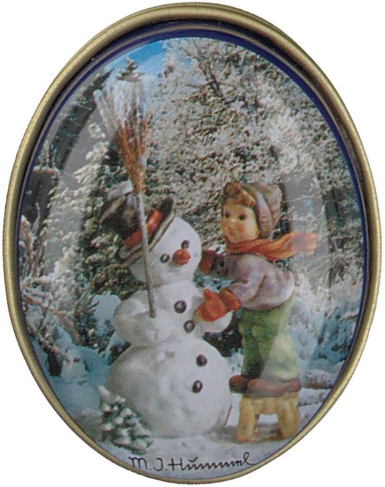 Pillendose oval Winter Motiv 1 St Dose