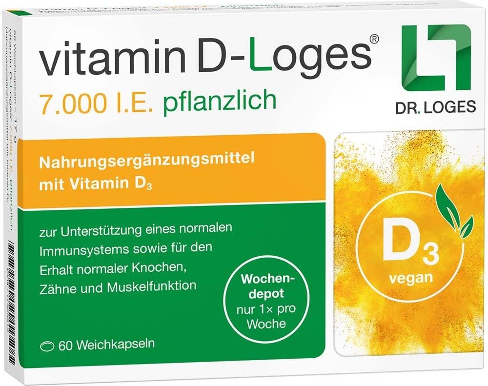 Vitamin D-Loges 7.000 I.e. pflanzlich Wochendepot 60 St Weichkapseln