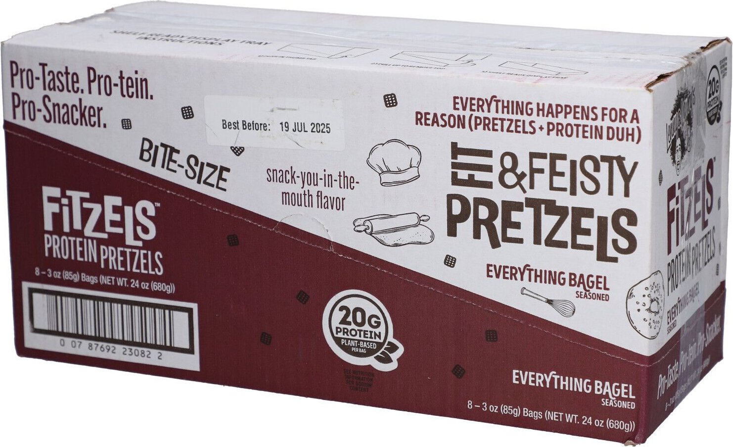 Lenny & Larrys Fitzels Protein Pretzels Everything Bagel 8x85 g Gebäck