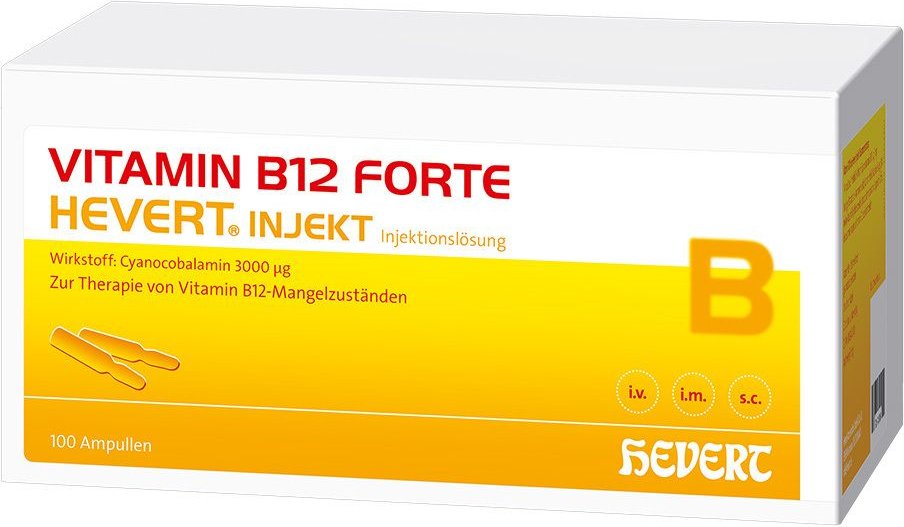Vitamin B12 Forte Hevert injekt Inj.-Lsg.Amp. 100x2 ml Injektionslösung