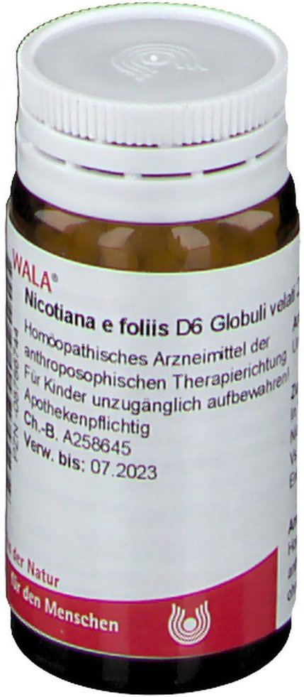 Nicotiana E foliis D 6 Globuli 20 g