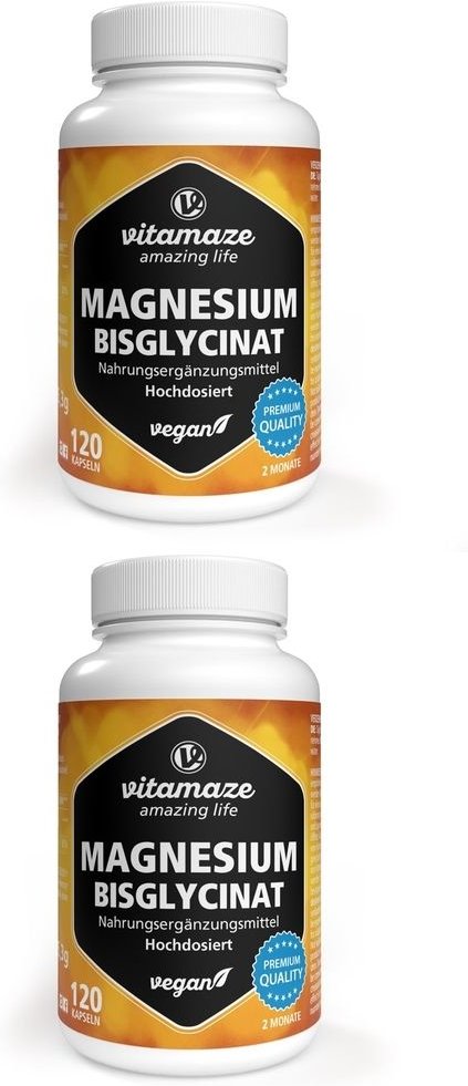 Magnesium Bisglycinat 750 mg vegan Kapseln 2x 2x120 St