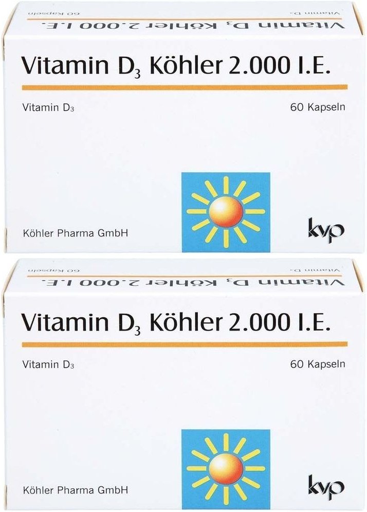 Thumbnail - Vitamin D3 Köhler 2.000 I.e. Kapseln 2x 2x60 St
