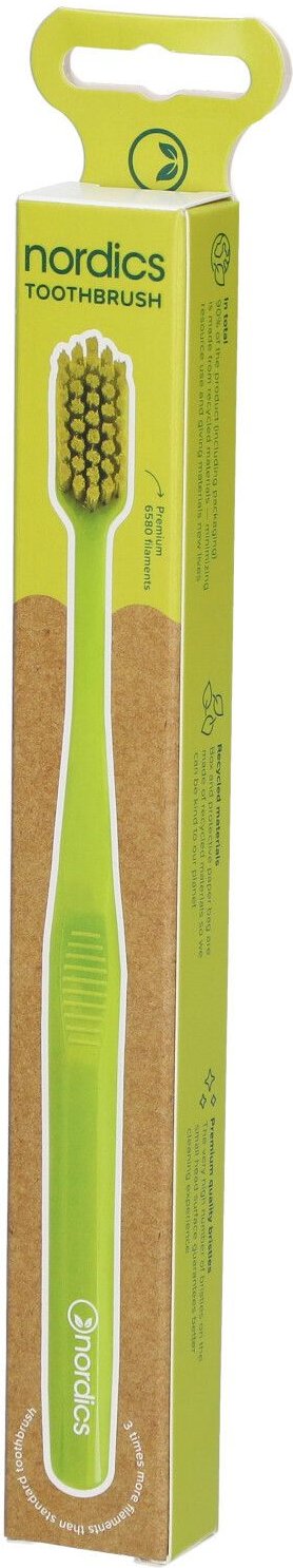 Zb.oeko Nordics Prem Gruen 1 St Zahnbürste