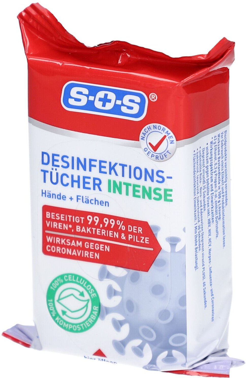 SOS Desinfektionstücher Intense 25 St Tücher