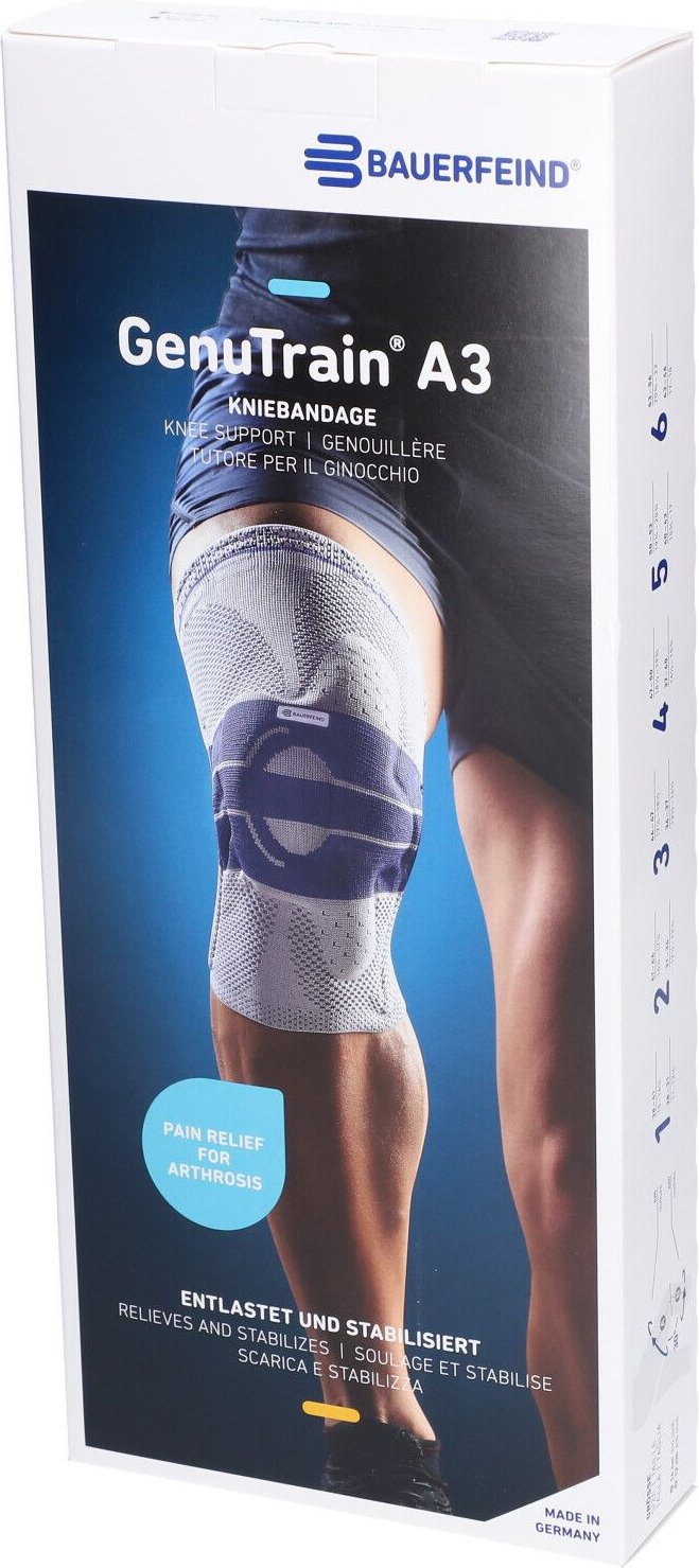 Genutrain A3 Aktivbandage Gr5 rechts titan 1 St Bandage(s)