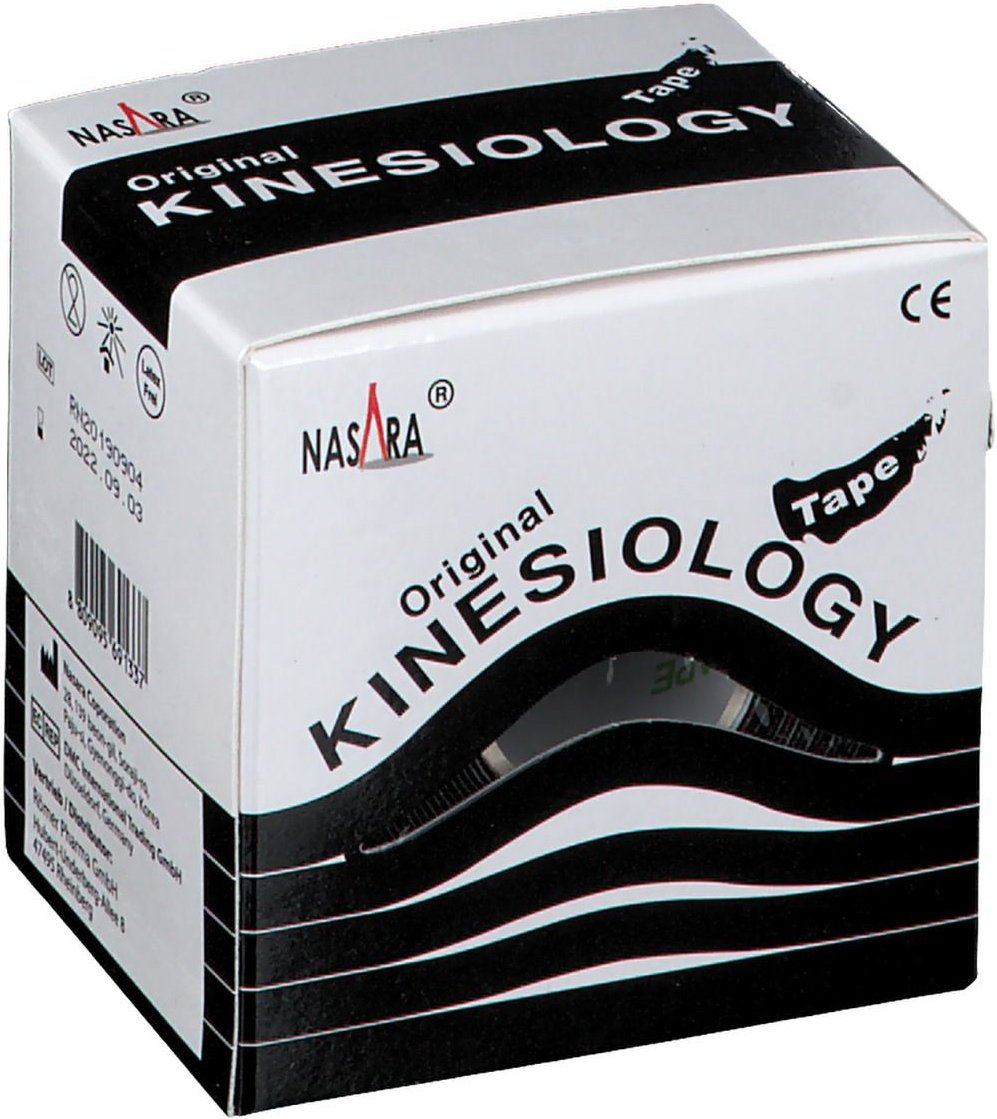 Kinesiologie Tape 5 cmx5 m schwarz 1 St Verband