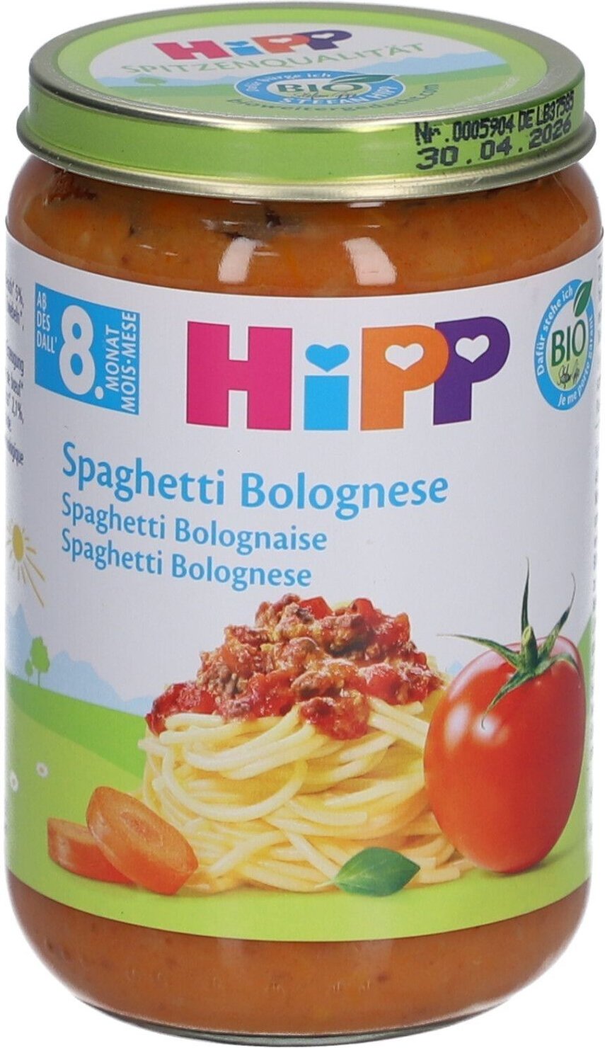 HiPP Spaghetti Bolognese, ab 8 Monaten x4 4x220 g