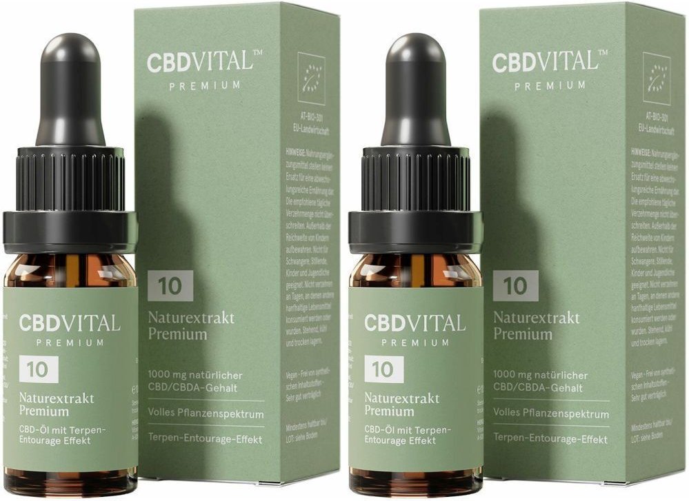 Thumbnail - CBD Vital Naturextrakt Premium Öl 10% Doppelpack 2x10 ml Tropfen