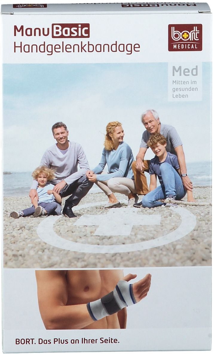 Bort ManuBasic Bandage links S schwarz 1 St Bandage(s)