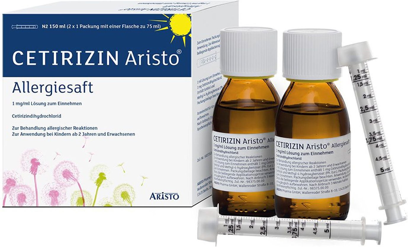 Cetirizin Aristo Allergiesaft 1 mg/ml Lsg.z.Einn. 150 ml Lösung zum Einnehmen