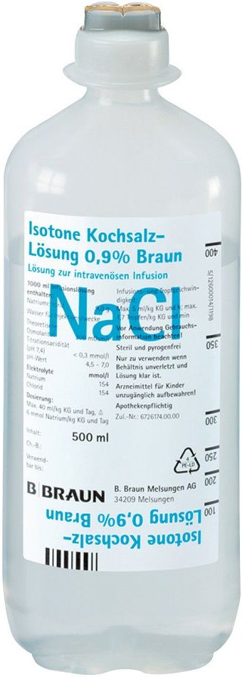 Isotone Kochsalz-Lösung 0,9% Braun Ecoflac Plus 10x500 ml Infusionslösung