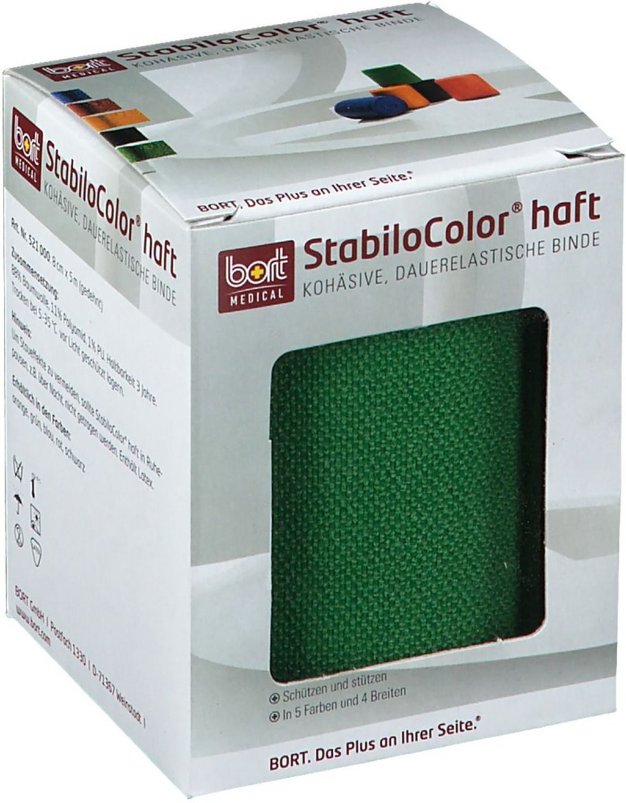 Bort StabiloColor haft Binde 8 cm grün 1 St Binden