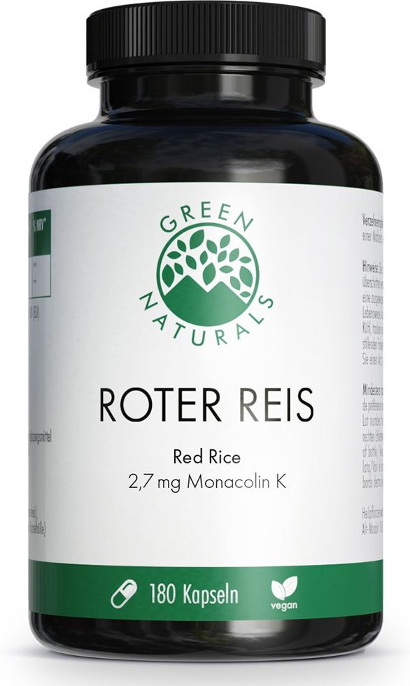 Green Naturals roter Reis Monacolin K vegan Kapseln