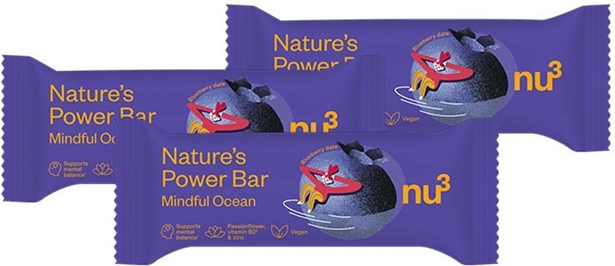 nu3 Nature's Power Bar - Mindful Ocean x3 3x38 g