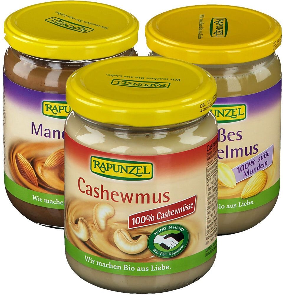Thumbnail - Rapunzel Bio weißes Mandelmus + Cashewmus 1 St Set