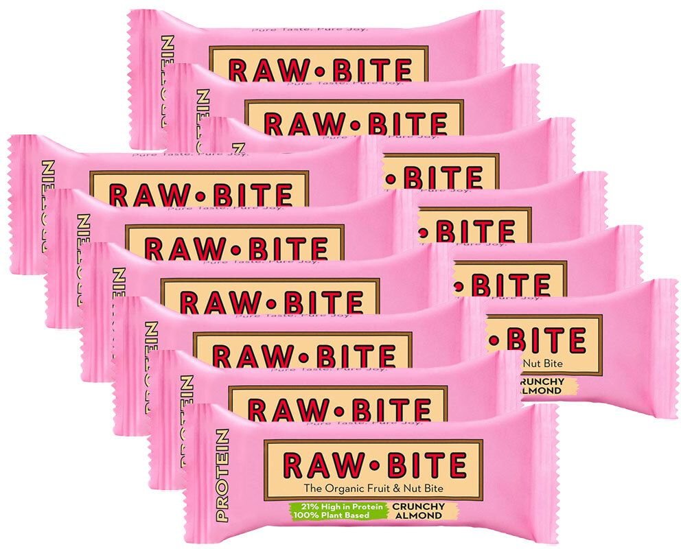 Raw Bite Protein Crunchy Almond 12x 12x45 g Riegel
