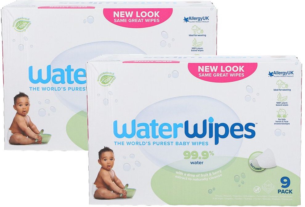 WaterWipes Snoetendoek Bio 9x60st x2 2x540 St Tücher