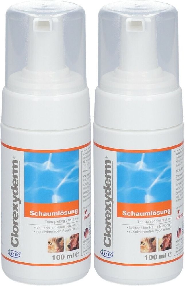 CLORExYDERM SCH LOE Hu+Kat x2 2x100 ml Schaum