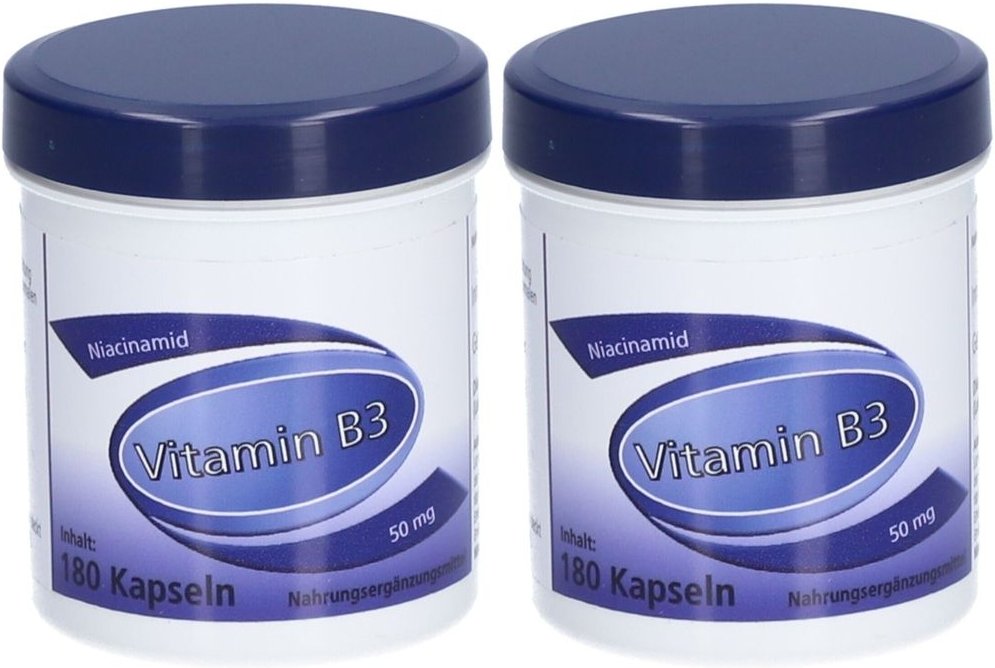 Vitamin B3 Niacinamid 50 mg Gerimed Kapseln 2x 2x180 St