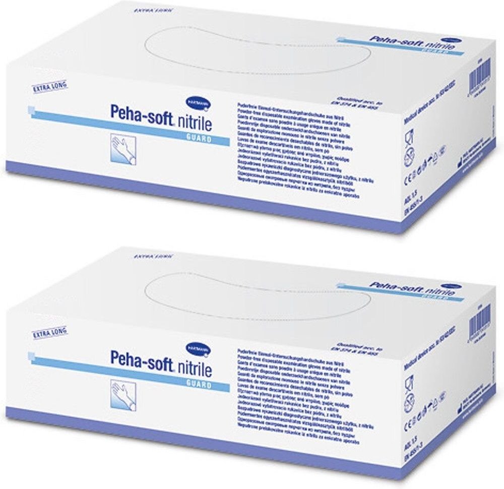 Peha-Soft nitrile guard Unt.Hands.unsteril pf S x2 2x100 St Handschuhe