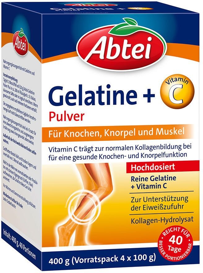 Abtei Gelatine Plus Vitamin C Pulver 400 g