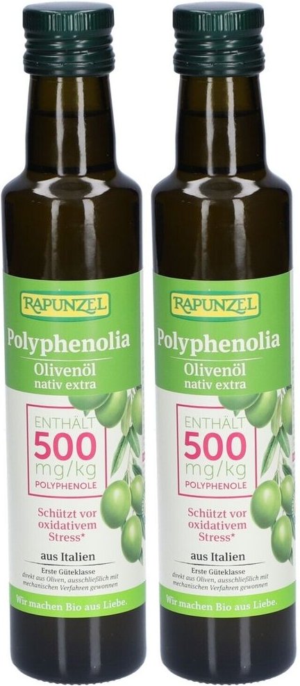 Rapunzel Olivenöl Polyphenolia, nativ extra, 250ml Bio x2 2x250 ml Öl