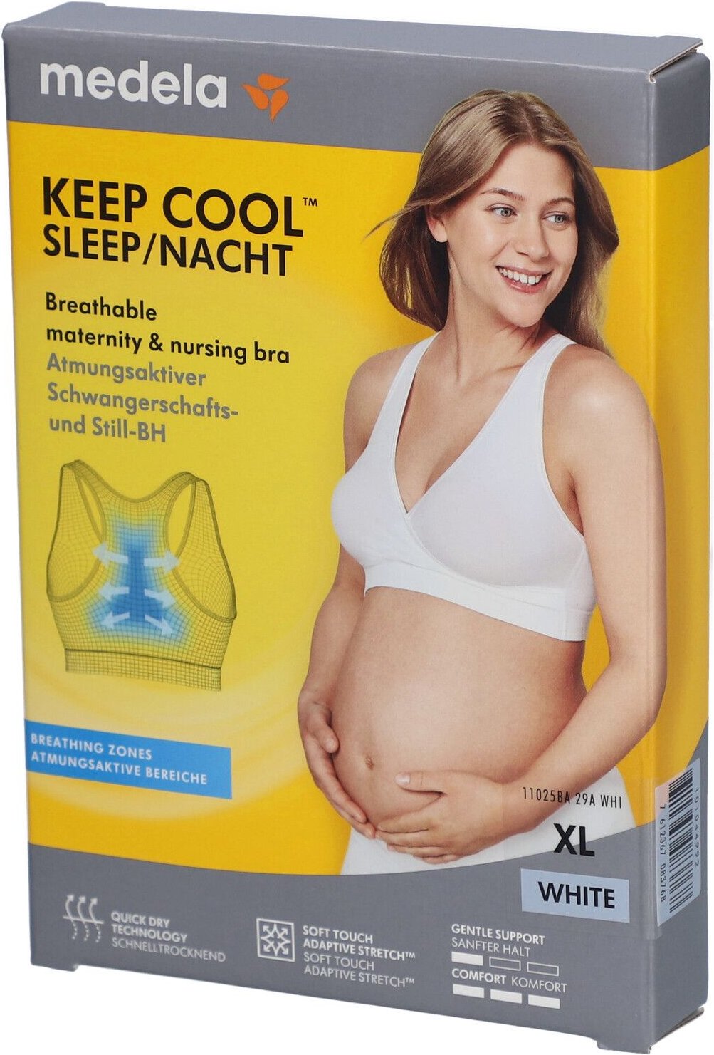 Medela Keep Cool Schlaf BH XL weiß 1 St Bustier