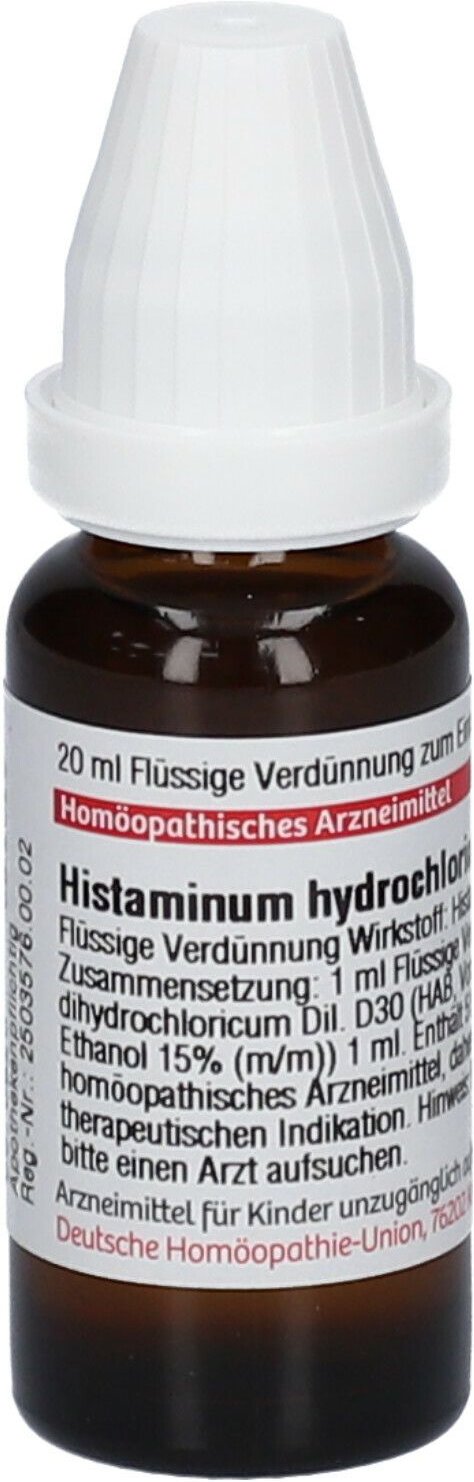 Thumbnail - Histaminum hydrochloricum D 30 Dilution 20 ml