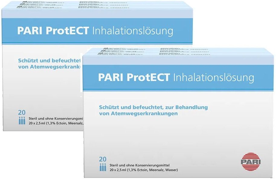 Pari ProtECT Inhalationslösung mit Ectoin Ampullen Doppelpack 2x60x2,5 ml