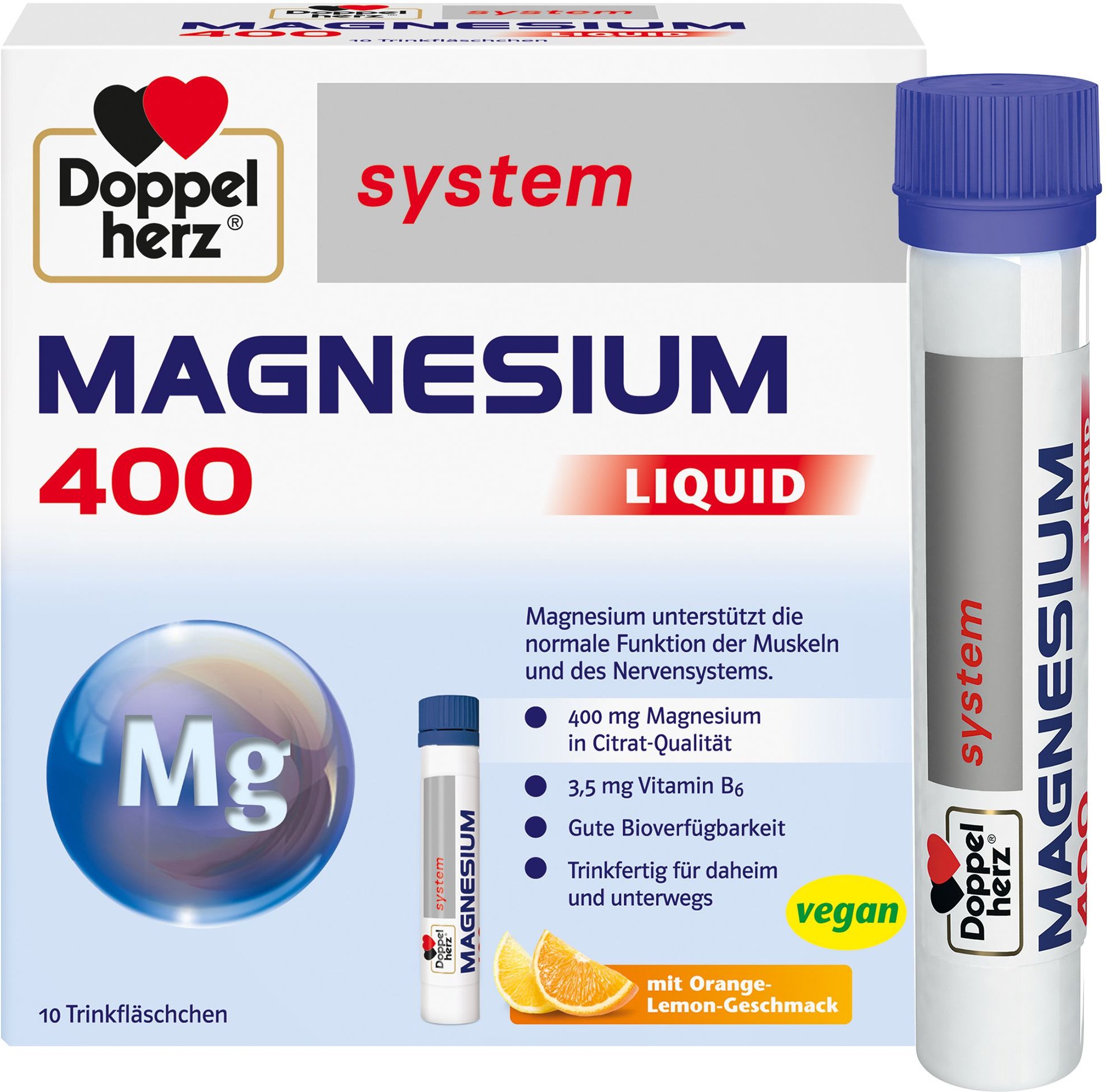 Doppelherz Magnesium 400 Liquid system Trinkamp. 10 St Trinkampullen