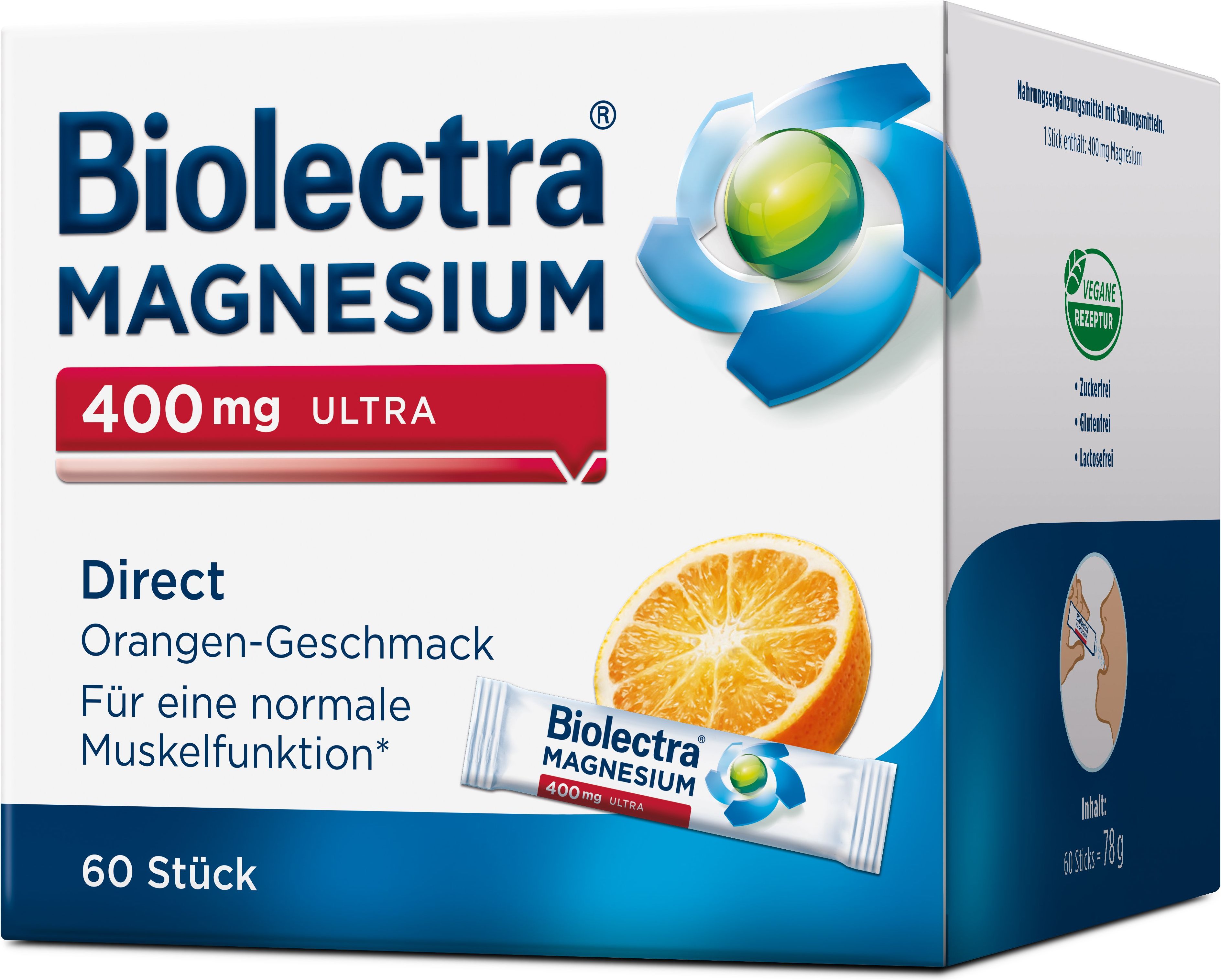 Biolectra Magnesium 400 mg ultra Direct Orange 60 St Pellets