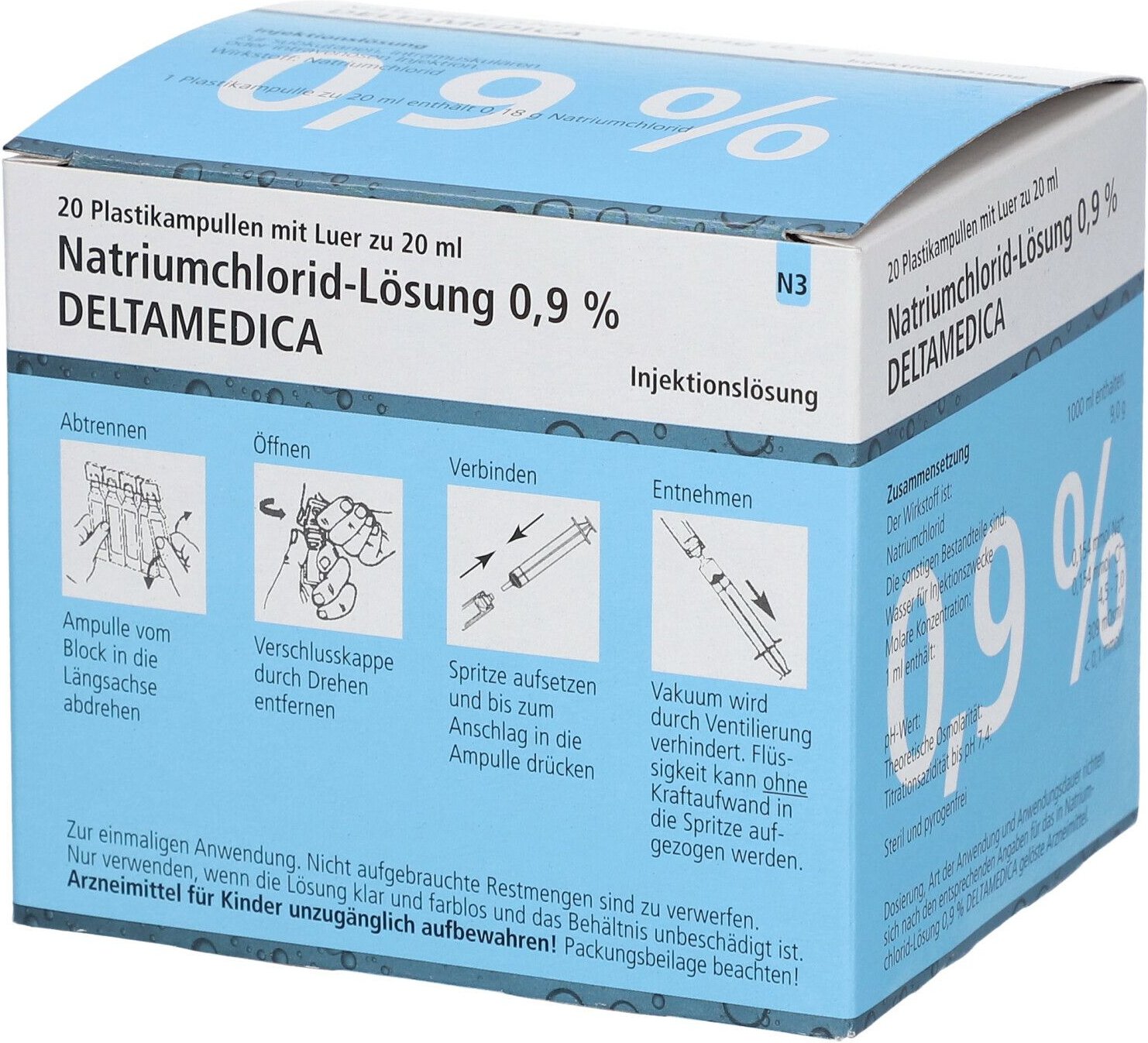 Natriumchlorid-Lösung 0,9% Deltamedica Luer Pl.