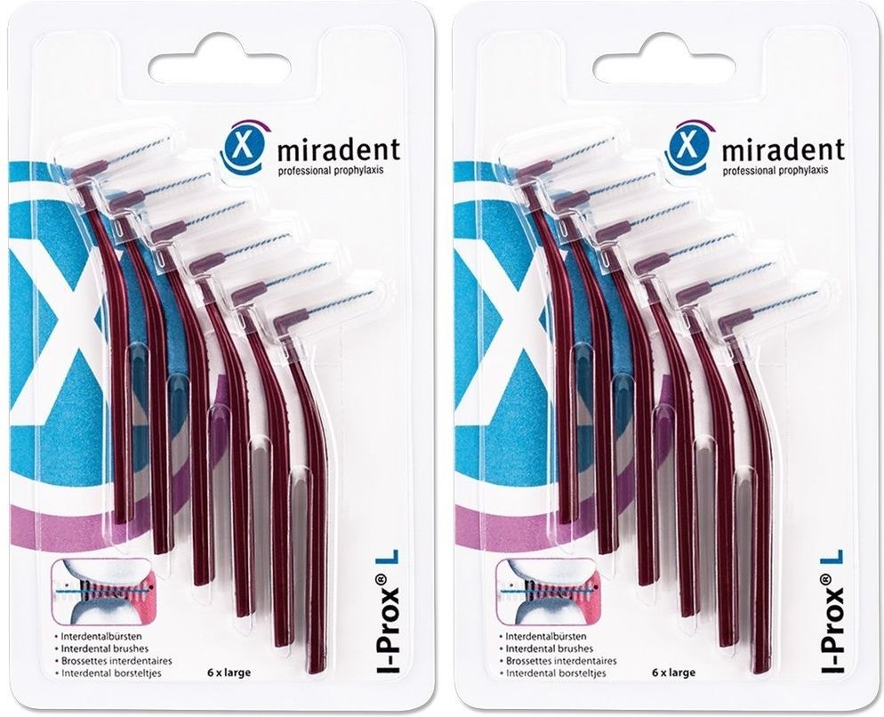 Miradent I-PROx L 0.8 Bord x2 2x6 St Zahnbürste