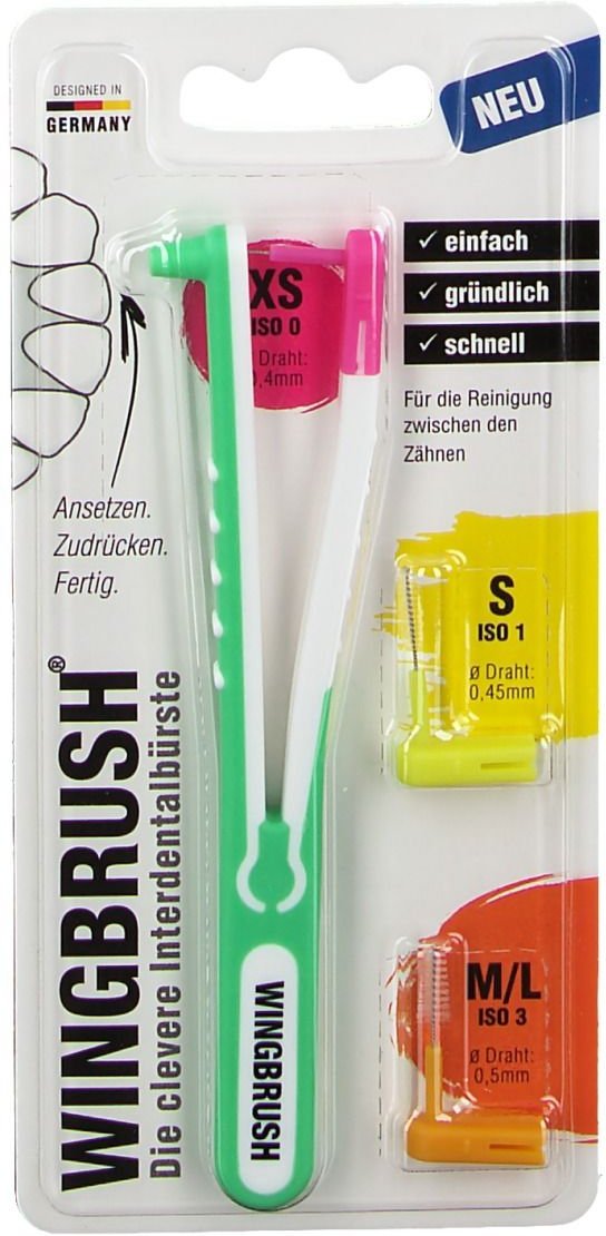 Wingbrush Starter-Set Halter m.3 Bürsten 1 St Zahnbürste