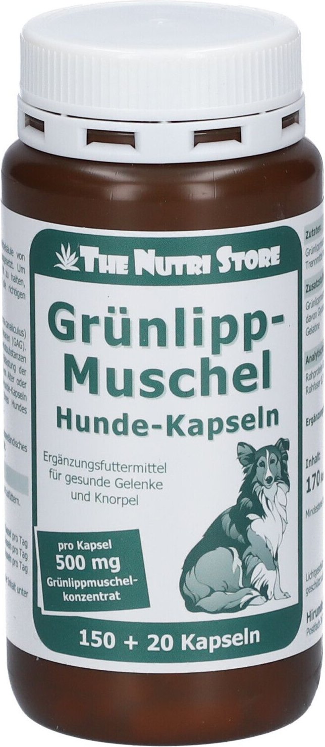 Grünlippmuschel 500 mg für Hunde Kapseln