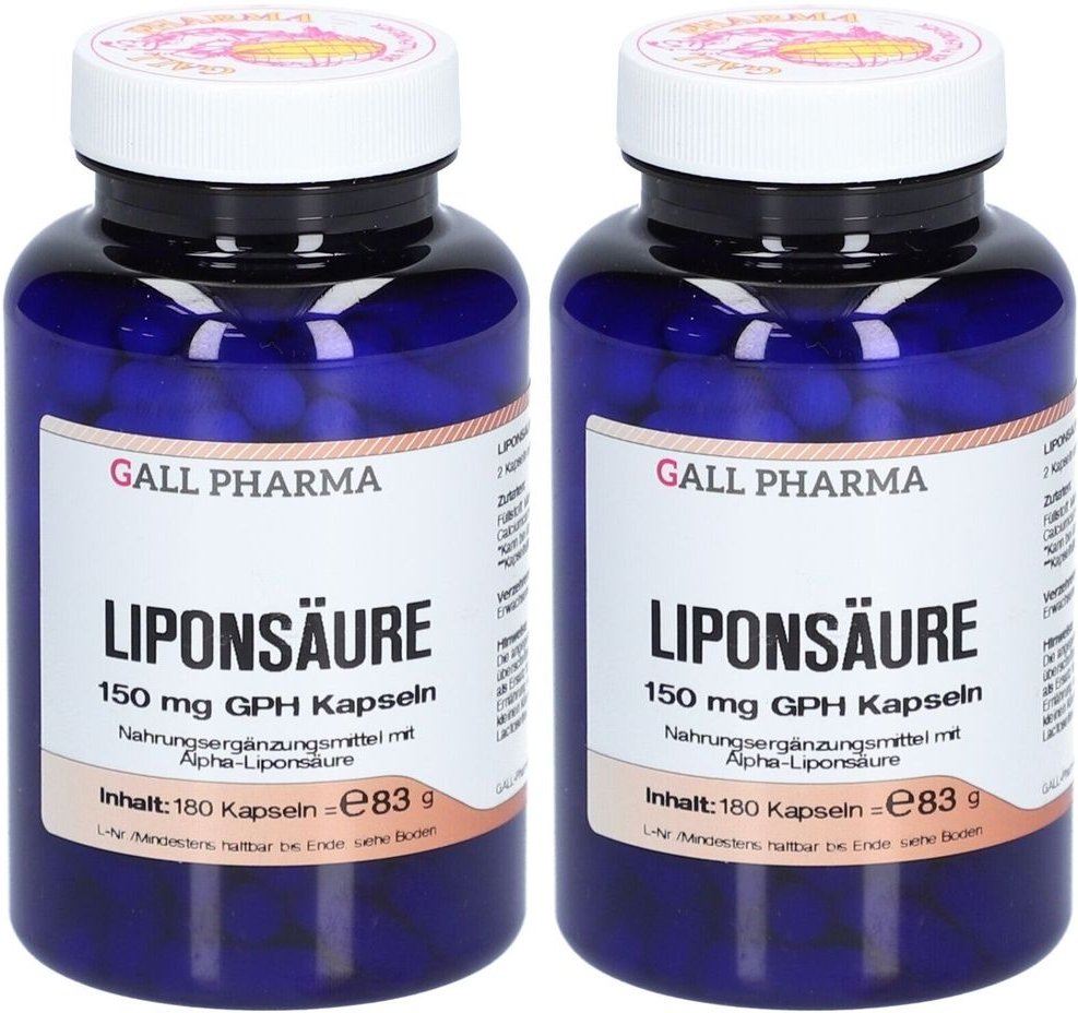 Liponsäure Kapseln 150 mg 2x 2x180 St