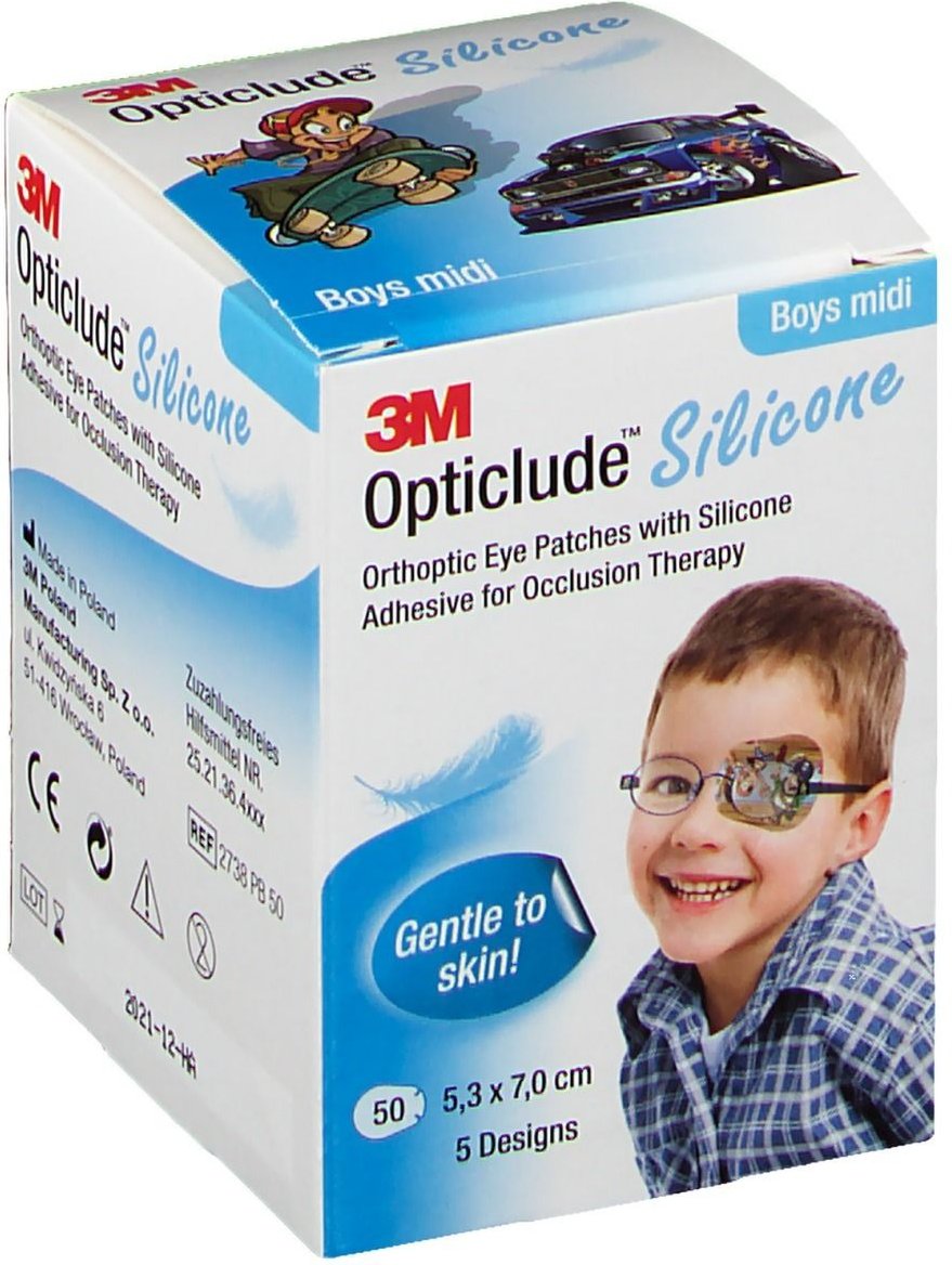 Opticlude Silicone boys midi 5,3x7 cm 2738Pb 50 St Pflaster