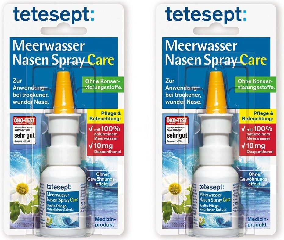 Tetesept Meerwasser care Nasenspray 2x 2x20 ml