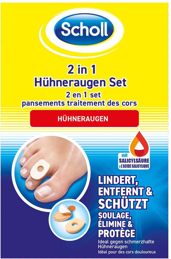 Thumbnail - Scholl 2in1 Hühneraugen Set 1 P Pflaster