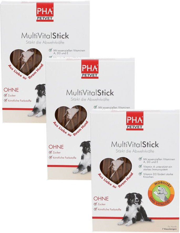 Thumbnail - PHA MultiVitalStick für Hunde 3er-Pack 3x7 St Stäbchen