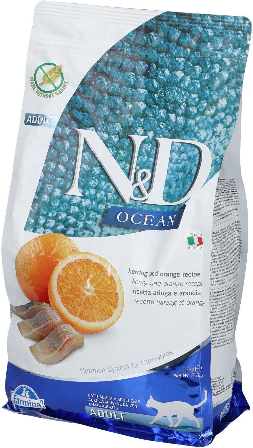 N&D Ocean CAT Her&Or AD 1,5Kg 1500 g Pellets