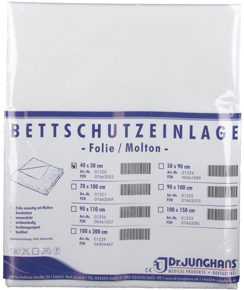 Bettschutzeinlage Folie Molton 100x150 cm 1 St Einlagen