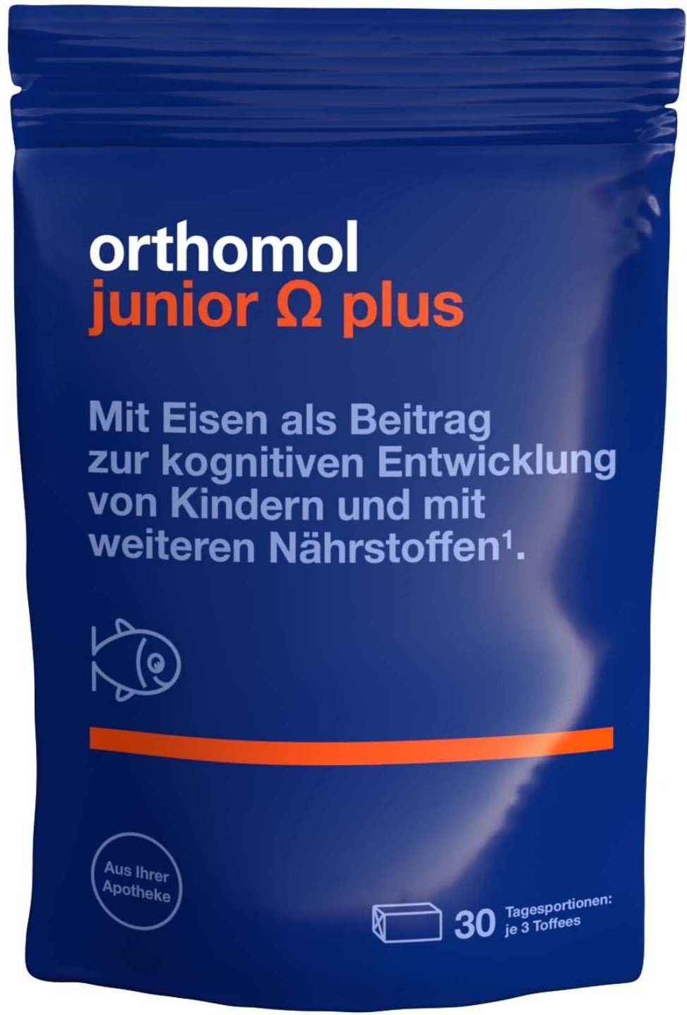 Orthomol Junior Omega plus Kaudragees 30 St